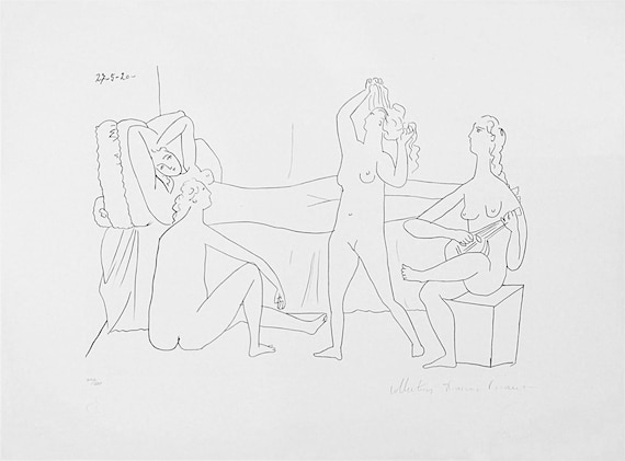 PABLO PICASSOパブロピカソ【QUATRE NUS AU HAREM】 Pablo Picasso 