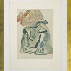 Salvador Dali &quot;Heaven Canto 29&quot; - c. 1960 - Rare Woodblock from Divine Comedy - Framed - GallArt