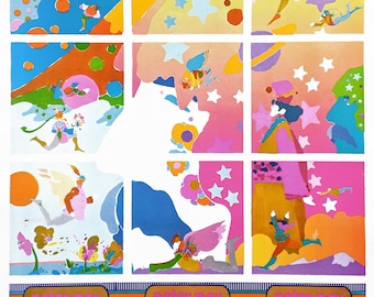 Peter Max &quot;London Arts Gallery&quot; - 1970 - Póster original limitado - Ver en vivo en GallArt