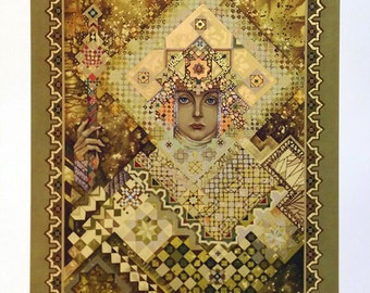 Russische Vladimir Pronin "Queen of Dreams" - signierte Serigraphie - COA - Kauf/Verkauf/Handel - siehe Live At GallArt