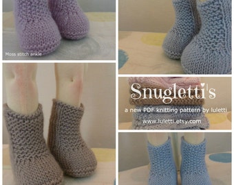 Snugletti's (Old style) - - a 'dollyknit' (PDF) knitting pattern by luletti