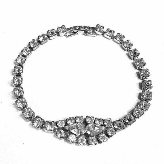 VINTAGE RHINESTONE BRACELET Beautiful - image 8