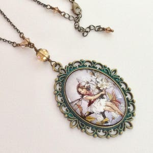 Vintage Inspired Fairy Pendant Necklace