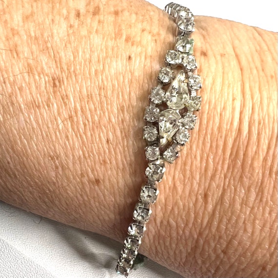 VINTAGE RHINESTONE BRACELET Beautiful - image 3