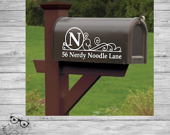 Custom Mailbox Decal, Mailbox Decal, Address Decal, Mailbox Numbers, Mailbox Monogram, Mailbox Stickers