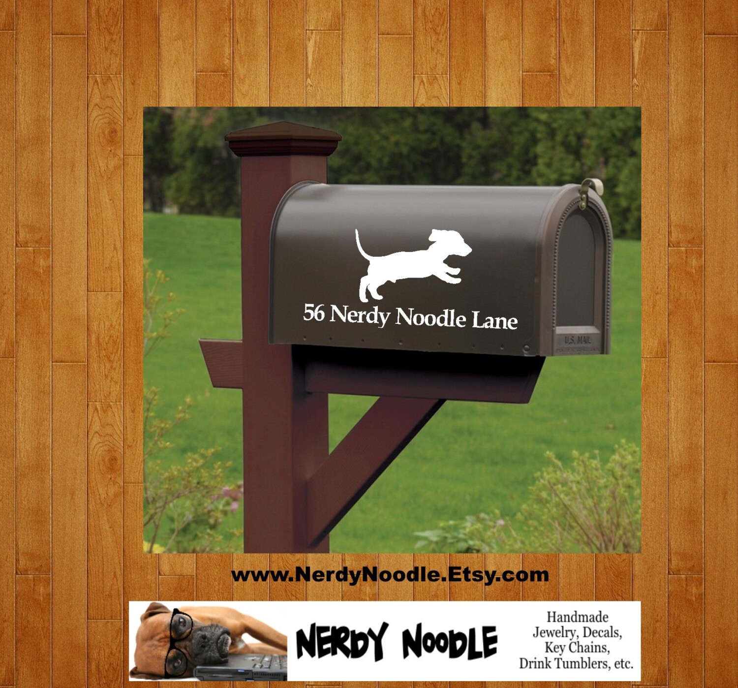 Dachshund Mailbox Decal Dog Custom Mailbox Decal Dachshund Etsy