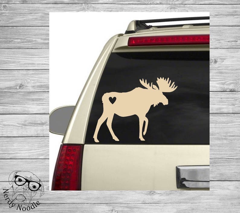 Moose Decal Moose Car Decal Moose Travel Tumbler Decal Etsy