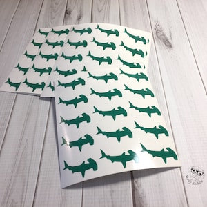 Hammerhead Shark Planner Stickers, Hammerhead Shark Stickers, Hammerhead Shark Sticker Set, Hammerhead Shark Envelope Seals, Hammerhead