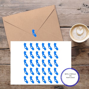California Stickers, California Sticker Set, California Envelope Seals, State Stickers, CA Stickers, California Planner Stickers, Wedding