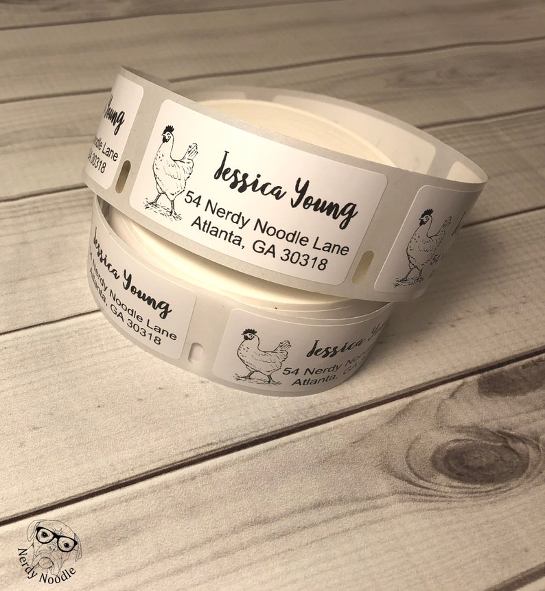 Chicken Custom Address Labels Chicken Return Address Labels | Etsy