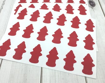 Fire Hydrant Stickers, Fire Hydrant Planner Stickers, Fire Hydrant Sticker Set, Fire Hydrant Envelope Seals, Fireman Party Decorations