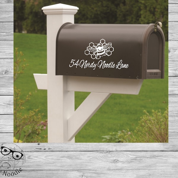 Bee Mailbox Decal, Beehive Mailbox Decal, Bumblebee Mailbox Decal, Bumble Bee Mailbox Decal, Bee Custom Mailbox Decal, Bee Address Decal