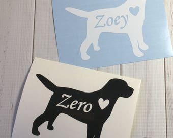 Labrador Retriever Decal, Labrador Retriever Car Decal, Labrador Laptop Decal, I love my Labrador Decal - You choose size and color.