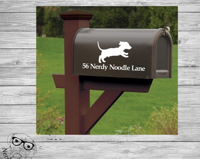 Dachshund Mailbox Decal Dog Custom Mailbox Decal Dachshund Etsy