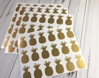 Pineapple Stickers, Pineapple Sticker Set, Pineapple Envelope Seals, Pineapples, Scrapbook Stickers, Sticker, Pineapple Planner Stickers