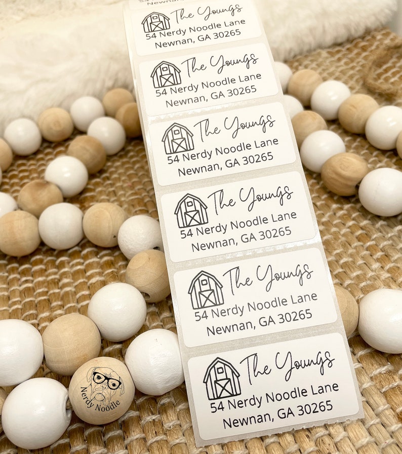 Barn Address Labels, Barn Return Address Labels, 100-250-500, Farm ...