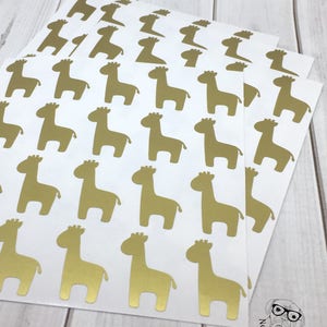 Giraffe Stickers, Giraffe Tanning Stickers, Giraffe Sticker Set, Giraffe Envelope Seals, Giraffe Envelope Stickers, Baby Shower Stickers