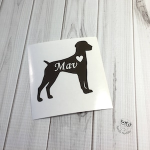 German Shorthaired Pointer Decal, Pointer Dog Car Decal, Pointer Laptop Decal, I love my Pointer Decal - You choose size and color.