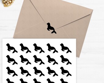 Seal Circus Stickers, Seal Stickers, Seal Sticker Set, Seal Envelope Seals, Seal Sticker, Seals, Zoo Stickers, Scrapbooking Sticker, Circus