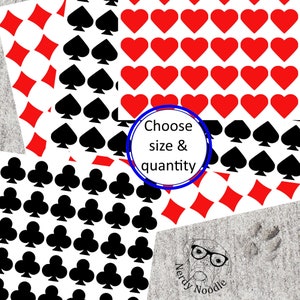 Playing Card Stickers, Card Deck Stickers, Poker Suits Stickers, Poker Suits Decals, Casino Party Stickers, Playing Card Decals, Card Suits