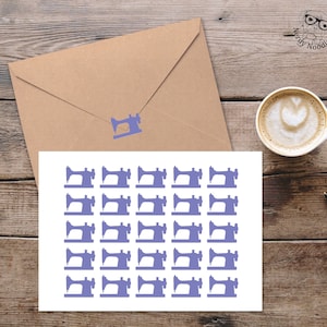 Sewing Machine Stickers, Sewing Machine Sticker Set, Sewing Machine Envelope Seals, Sewing Machine, Sewing Machine Planner Stickers