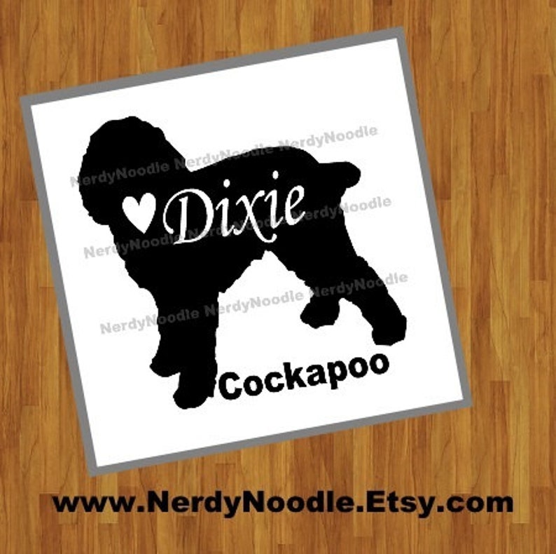 Cockapoo Window Decal You choose size and color. Pet Decal Cockapoo Car Decal I love my Cockapoo Cockapoo Laptop Decal Cockapoo Decal