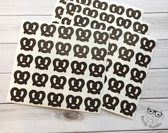 Pretzel Stickers, Pretzel Planner Stickers, Pretzel Sticker Set, Pretzel Envelope Seals, Pretzel Party Decorations, Scrapbooking