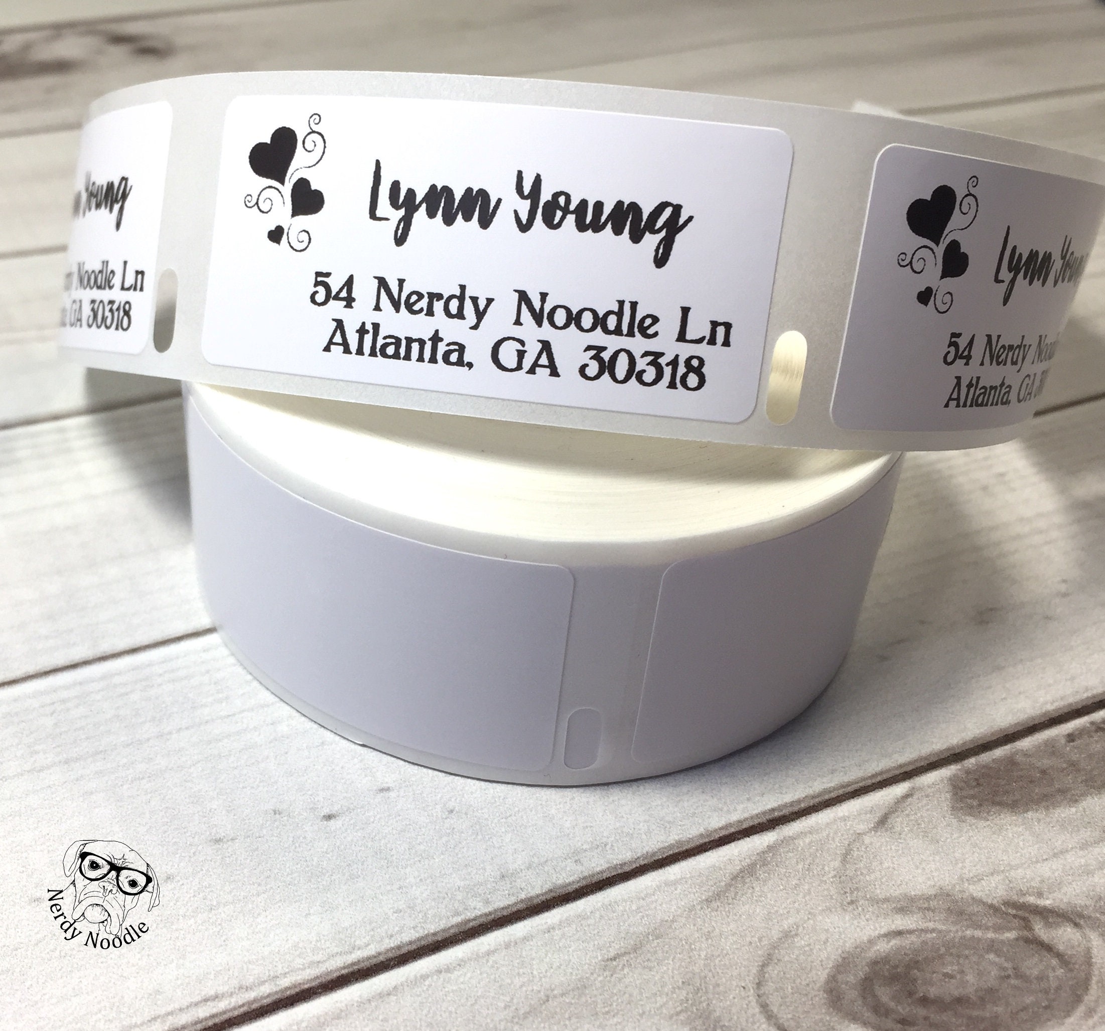 Hearts Custom Address Labels Hearts Return Address Labels Etsy