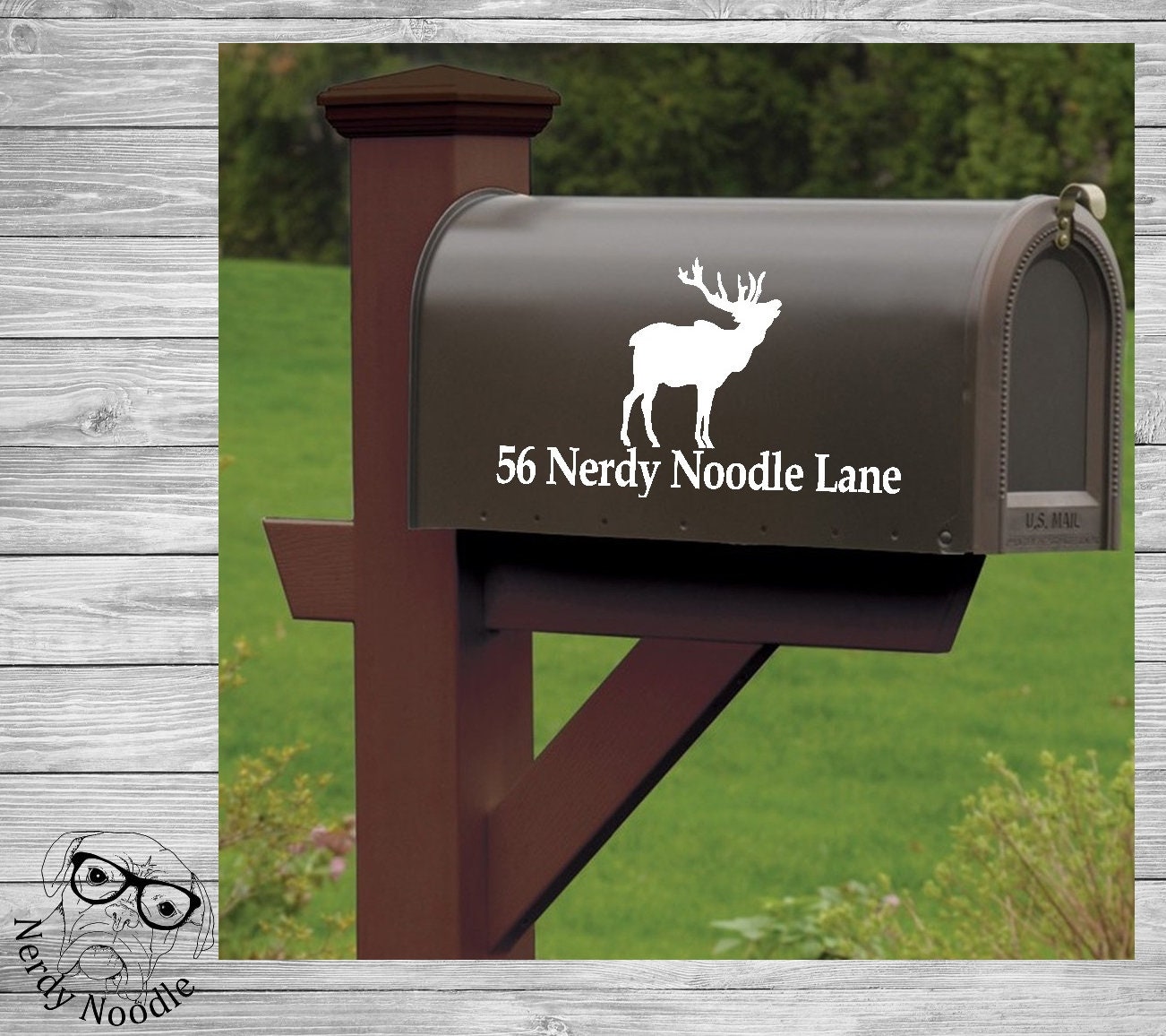 Elk Mailbox Decal Elk Custom Mailbox Decal Elk Address Etsy