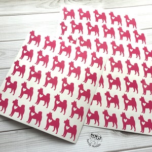 Shiba Inu Stickers, Shiba Inu Envelope Seals, Shiba Inu Tanning Stickers, Shiba Inu Sticker Set, Dog Envelope Seals, Shiba Inu, Scrapbooking
