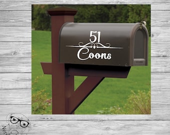 Custom Mailbox Decal, Mailbox Decal, Address Decal, Mailbox Numbers, Mailbox Monogram, Mailbox Stickers