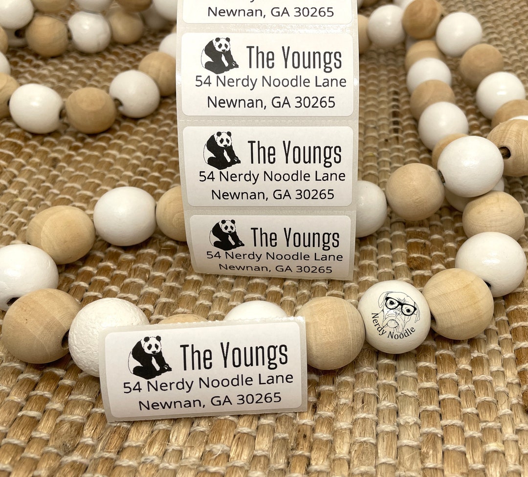 Panda Address Labels, Panda Return Address Labels, Panda Personalized ...