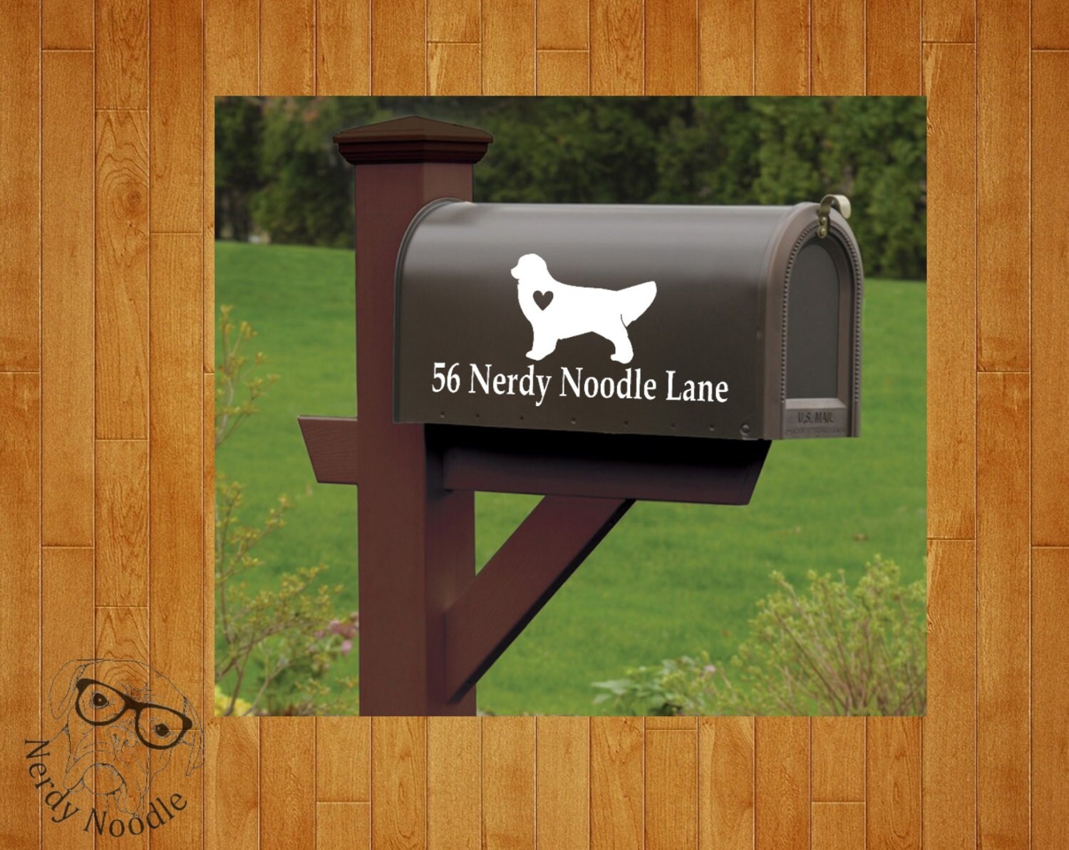 Golden Retriever Mailbox Decal Dog Mailbox Decal Golden Etsy
