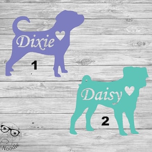 Puggle Decal, Puggle Car Decal, Puggle Laptop Decal, I love my Puggle Decal, Puggle - You choose image, size, and color.