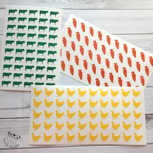 Menu Choice Stickers, Table Stickers, Wedding Place Card Stickers, Meal Indicator Stickers, Wedding Entree Stickers, Menu Planning Stickers