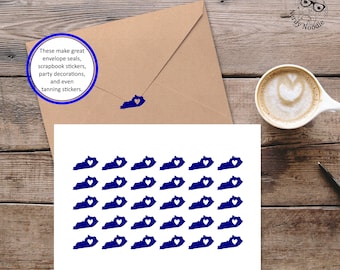 Kentucky Stickers, Kentucky Tanning Stickers, KY Sticker Set, Kentucky Envelope Seals, State Stickers, KY Stickers, KY, Scrapbook