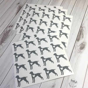 Weimaraner Stickers, Weimaraner Stickers, Dog Stickers, Weimaraner Envelope Seals, Weimaraner, weimar, scrapbook stickers, dog party