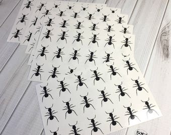 Ant Stickers, Ant Planner Stickers, Ant Sticker Set, Ant Envelope Seals, Ant Party Decorations, Ant, Bugs, Scrapbooking, Bug Stickers