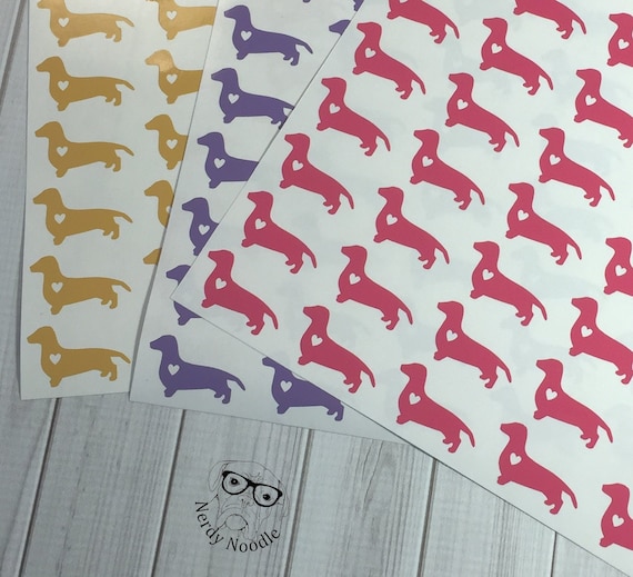 Dachshund Stickers, Dachshund Sticker Set, Dachshund Envelope Seals, Dachshund Envelope Stickers, Dachshund, planner stickers, scrapbooking