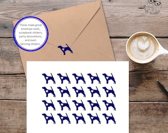 Beagle Stickers, Beagle Sticker Set, Beagle Envelope Seals, Beagle Envelope Stickers, Beagle Dog stickers, Beagle Scrapbook Stickers, Beagle