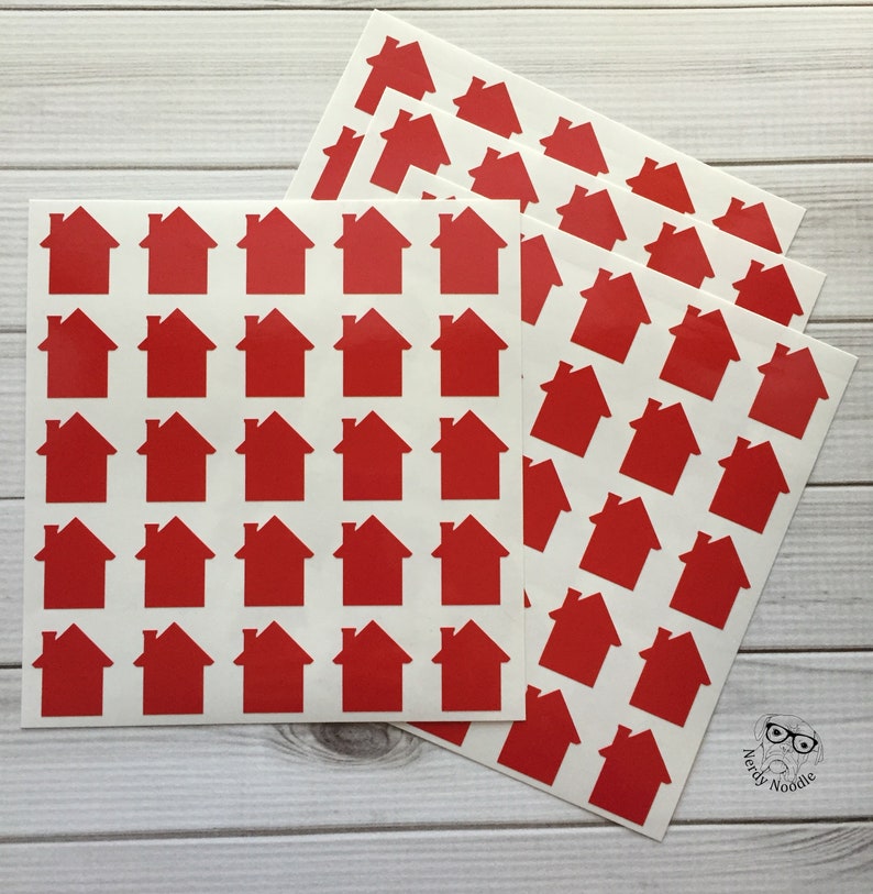 House Stickers House Planner Stickers House Sticker Set Etsy