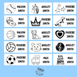 Kid Name Labels, School Supply Labels, Custom Name Labels, 100-250-500,  Book Labels, School label, Kid Name Stickers, Personalized Labels