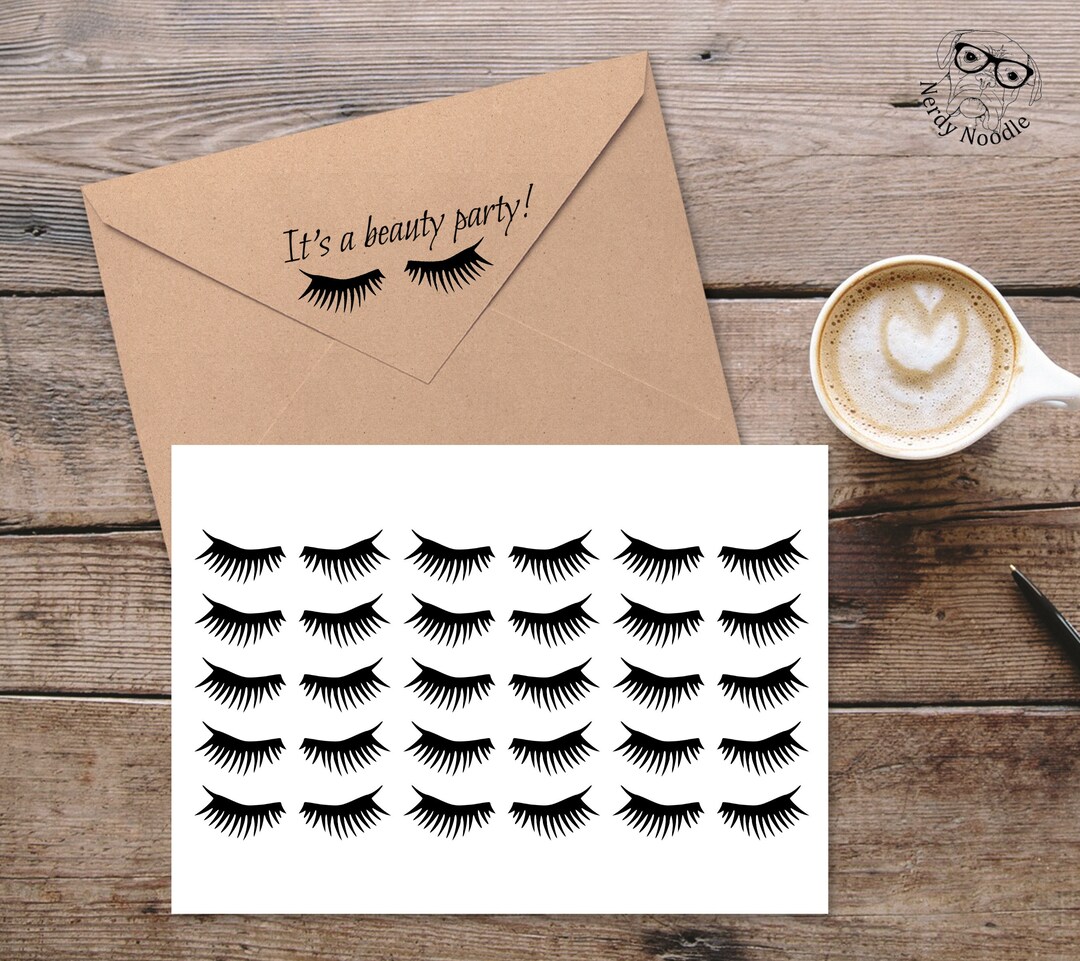 Eyelash Stickers, Lash Stickers, Eyelash Sticker Set, Eyelash Envelope