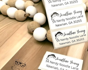 Fish Address Labels, Fish Return Address Labels, 100-250-500, Personalized Address Labels, Fish Mailing labels, address stickers, Custom