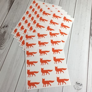 Fox Stickers, Fox Planner Stickers, Fox Sticker Set, Fox Envelope Seals, Fox Labels, Fox Party Decorations, Fox, Fox Scrapbooking Stickers