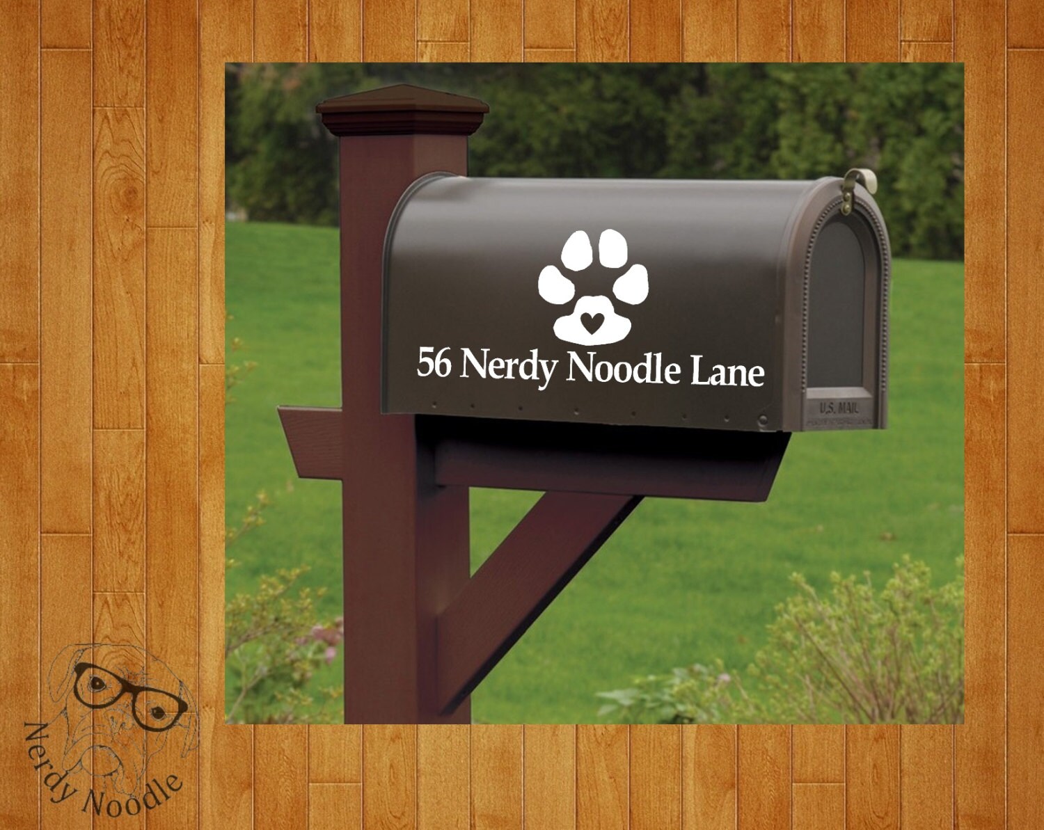 Pawprint Mailbox Decal Dog Pawprint Dog Mailbox Decal Etsy