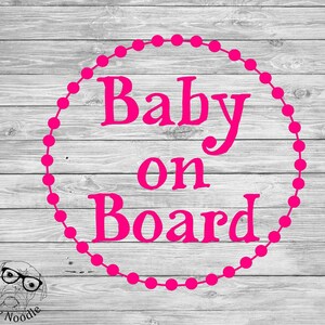 Baby On Board Decal, Baby on Board Car Decal, Baby Car Decal, Laptop Decal, You choose size and color