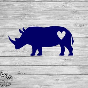 Rhino Decal, Rhino Car Decal, Rhino Travel Tumbler Decal, Mug Decal, Rhino Laptop Decal, Rhino Sticker, Rhinoceros, choose size, color