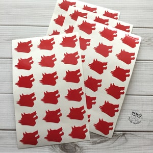 Wolf Head Stickers, Wolf Head Planner Stickers, Stickers, Wolf Sticker Set, Wolf Head Envelope Seals, Wolf Labels, Wolf party decoration