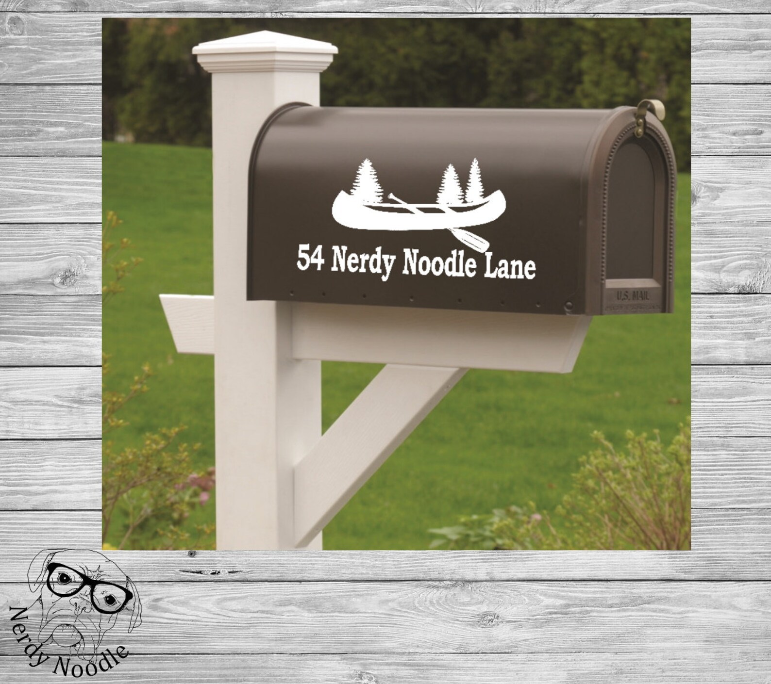 Canoe Mailbox Decal Lake Mailbox Decal Custom Mailbox Decal Etsy